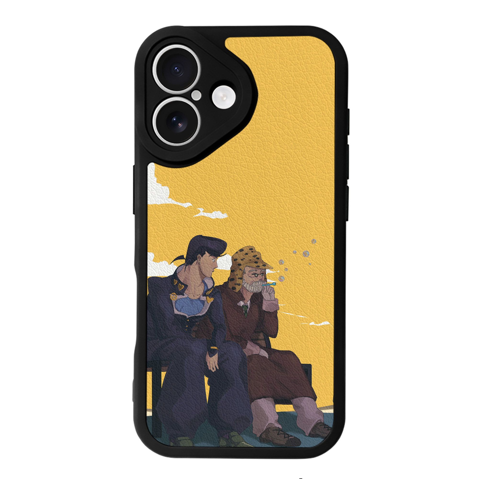 （画像用） ジョジョの奇妙な冒険 JoJo's Bizarre Adventure 【iPhone 16シリーズ対応】シリコンスマホケース（レザー調） 材質：シリコン